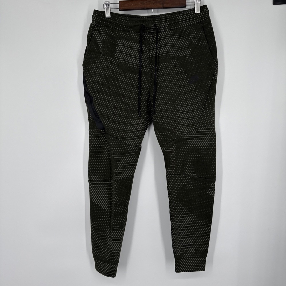 Nike Sportswear Tech Fleece GX 1.0 Jogger Pants Green Army Medium Tapered Gym